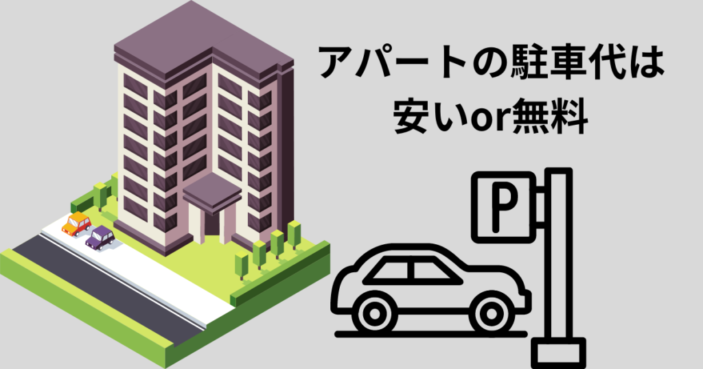 アパートの駐車代は安いor無料